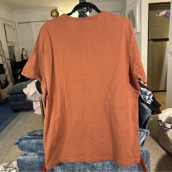 UNIQLO Heavyweight Short Sleeve Crew Neck T-Shirt in Tan/Brown - Picture 4 of 4